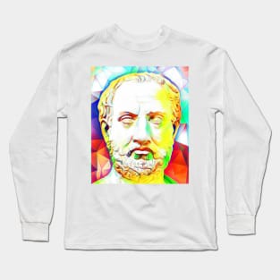 Thucydides Colourful Portrait | Thucydides Artwork 11 Long Sleeve T-Shirt